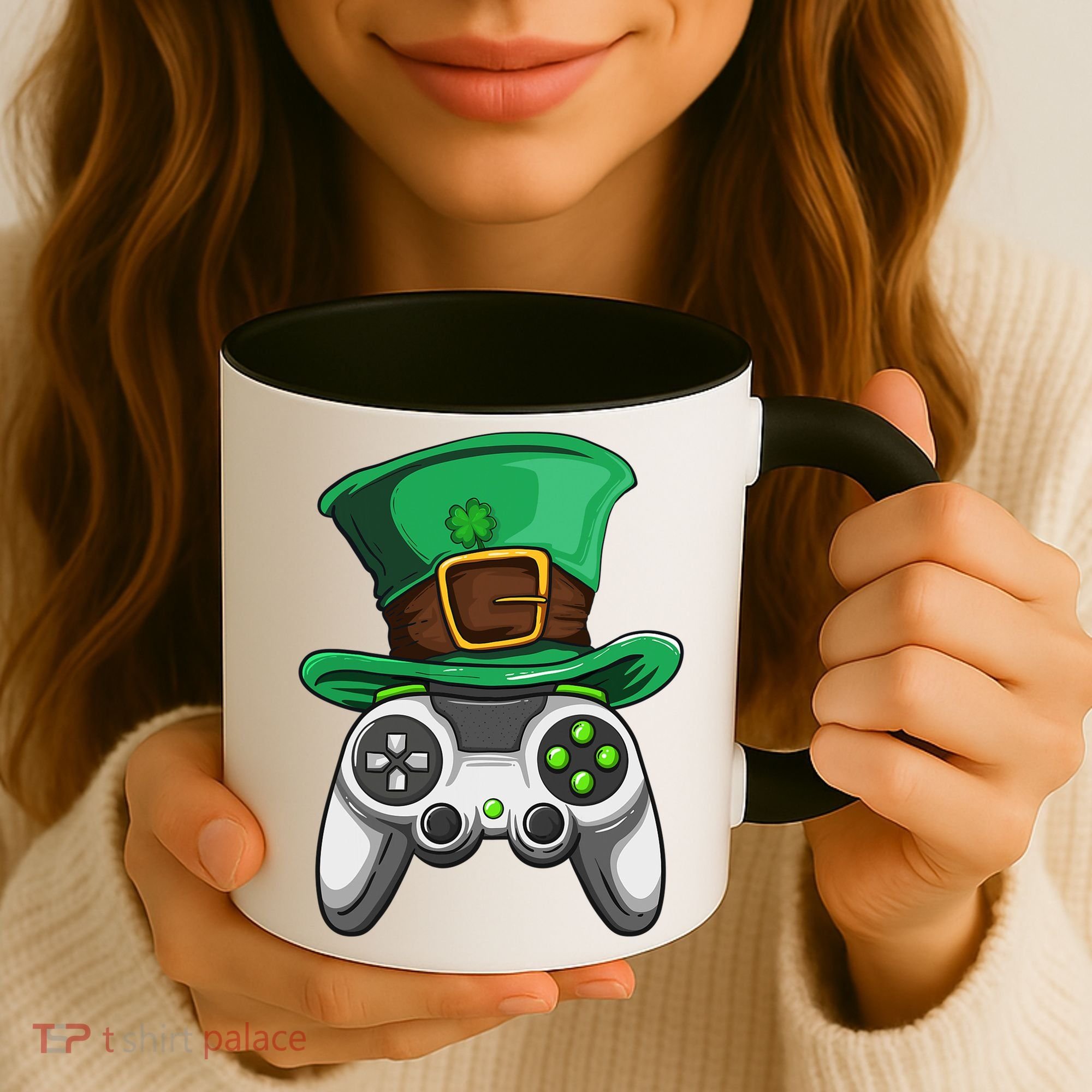 Video Gamer Controller Leprechaun Hat St. Patricks Day Boys Coffee Mug