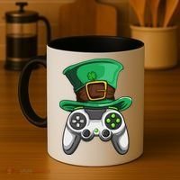 Video Gamer Controller Leprechaun Hat St. Patricks Day Boys Coffee Mug thumb 4