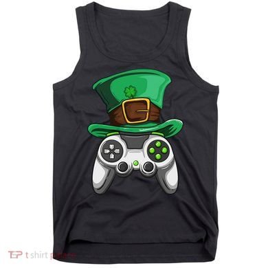 Video Gamer Controller Leprechaun Hat St. Patricks Day Boys Tank Top