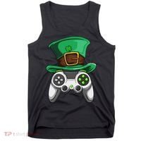 Video Gamer Controller Leprechaun Hat St. Patricks Day Boys Tank Top thumb 0