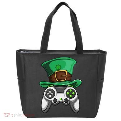 Video Gamer Controller Leprechaun Hat St. Patricks Day Boys Tote Bag