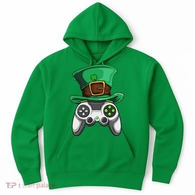 Video Gamer Controller Leprechaun Hat St. Patricks Day Boys Hoodie
