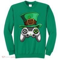 Video Gamer Controller Leprechaun Hat St. Patricks Day Boys Sweatshirt thumb 0