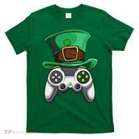 Video Gamer Controller Leprechaun Hat St. Patricks Day Boys T-Shirt thumb 0
