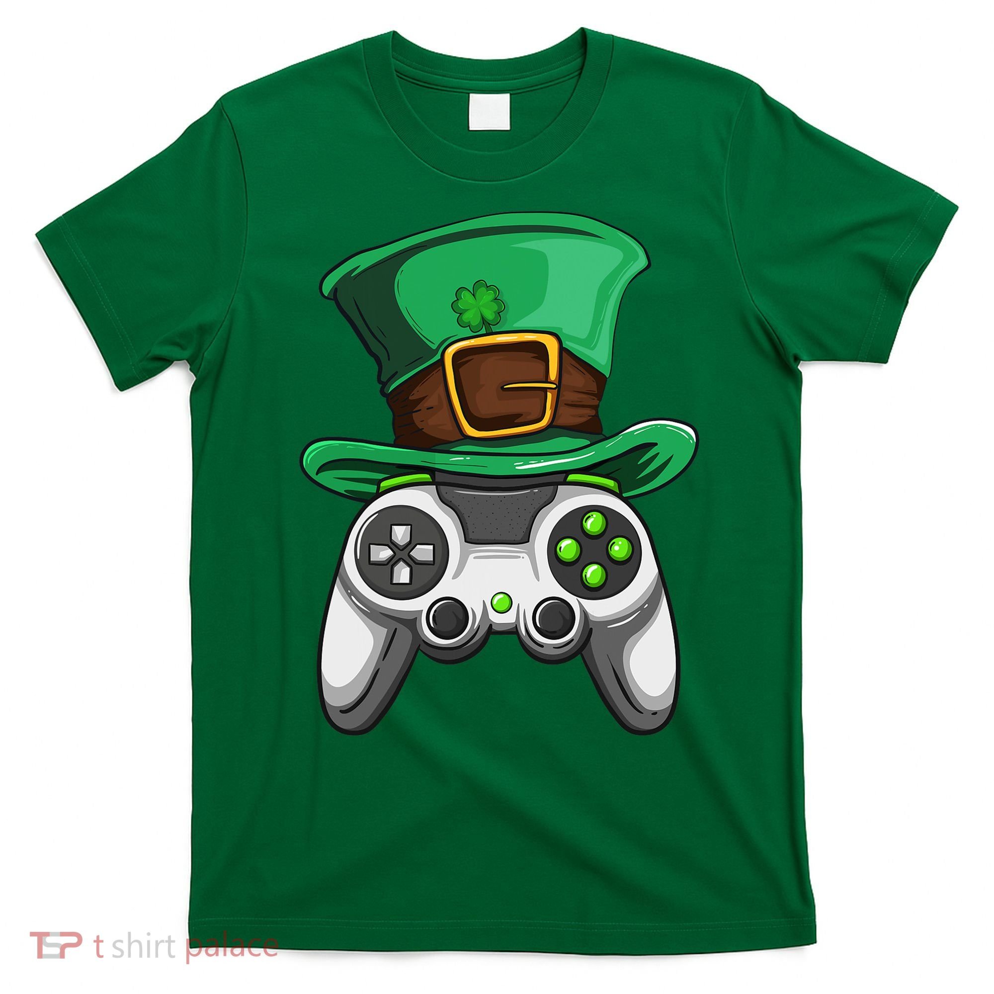 Video Gamer Controller Leprechaun Hat St. Patricks Day Boys T-Shirt
