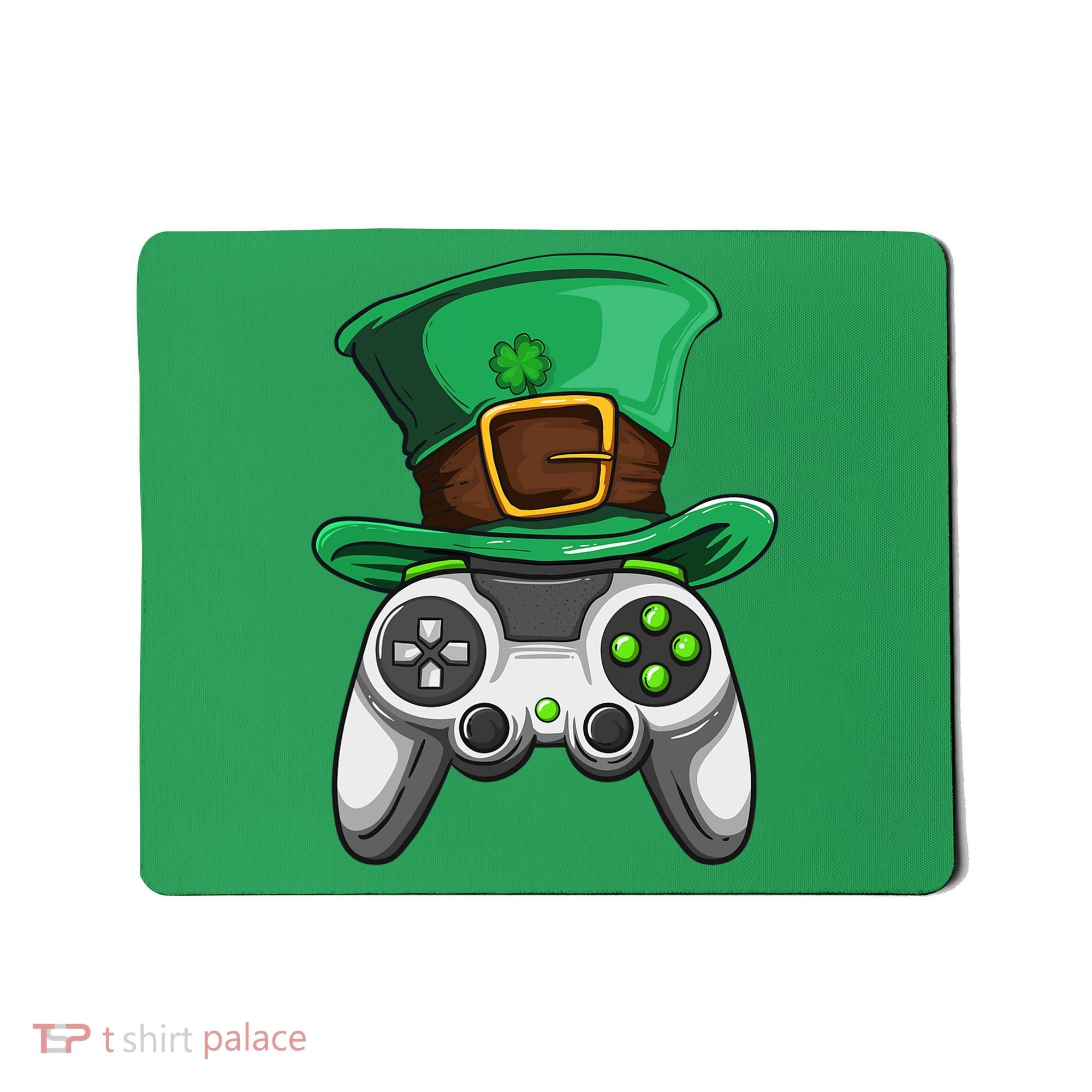Video Gamer Controller Leprechaun Hat St. Patricks Day Boys Mousepad