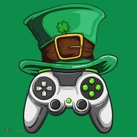 Video Gamer Controller Leprechaun Hat St. Patricks Day Boys Women's Long Sleeve Shirt thumb 2