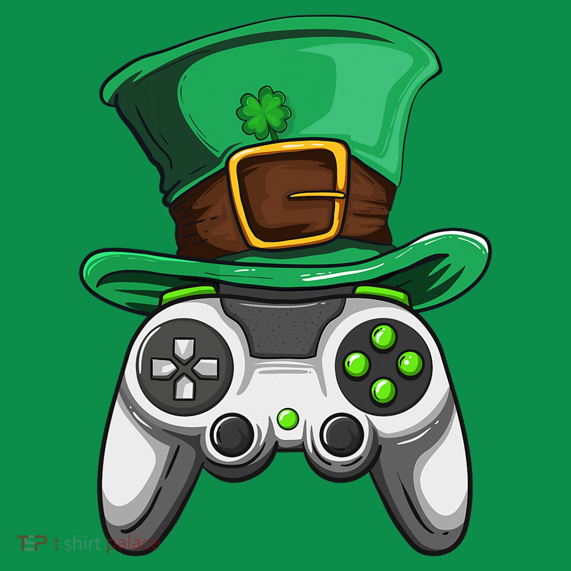 Video Gamer Controller Leprechaun Hat St. Patricks Day Boys Kids Sweatshirt