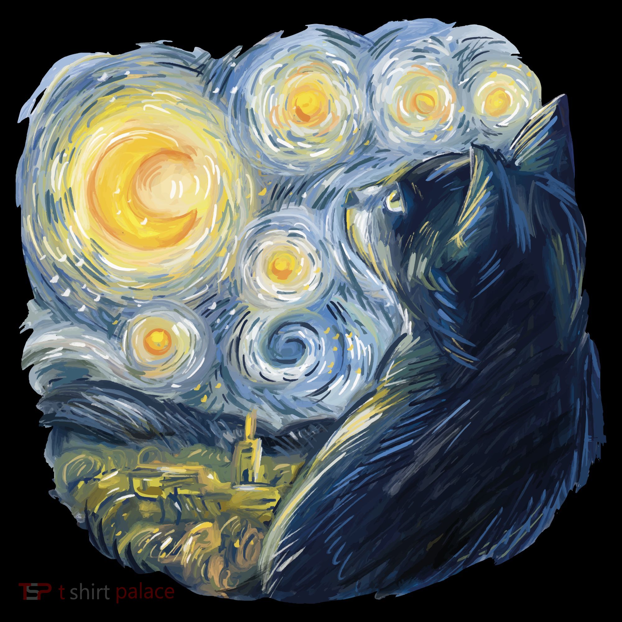 Van Gogh Cat Backpack