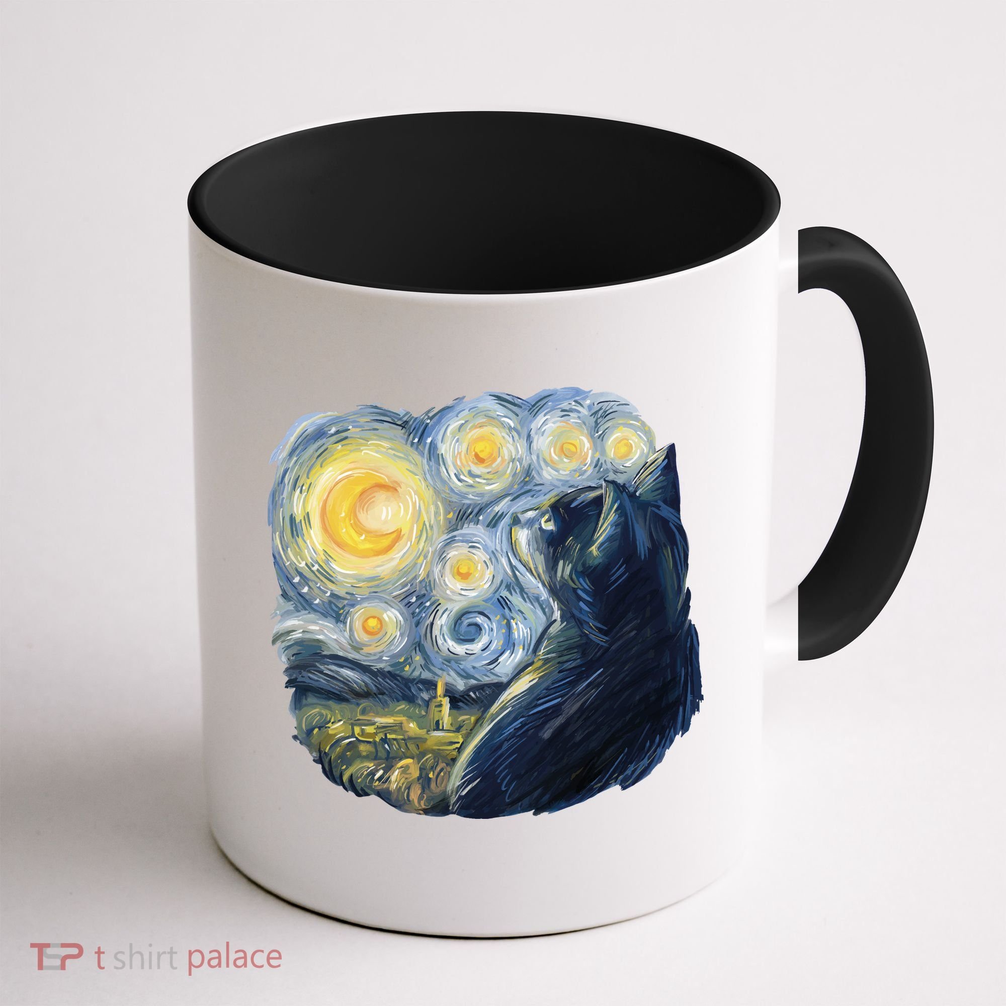 Van Gogh Cat Coffee Mug