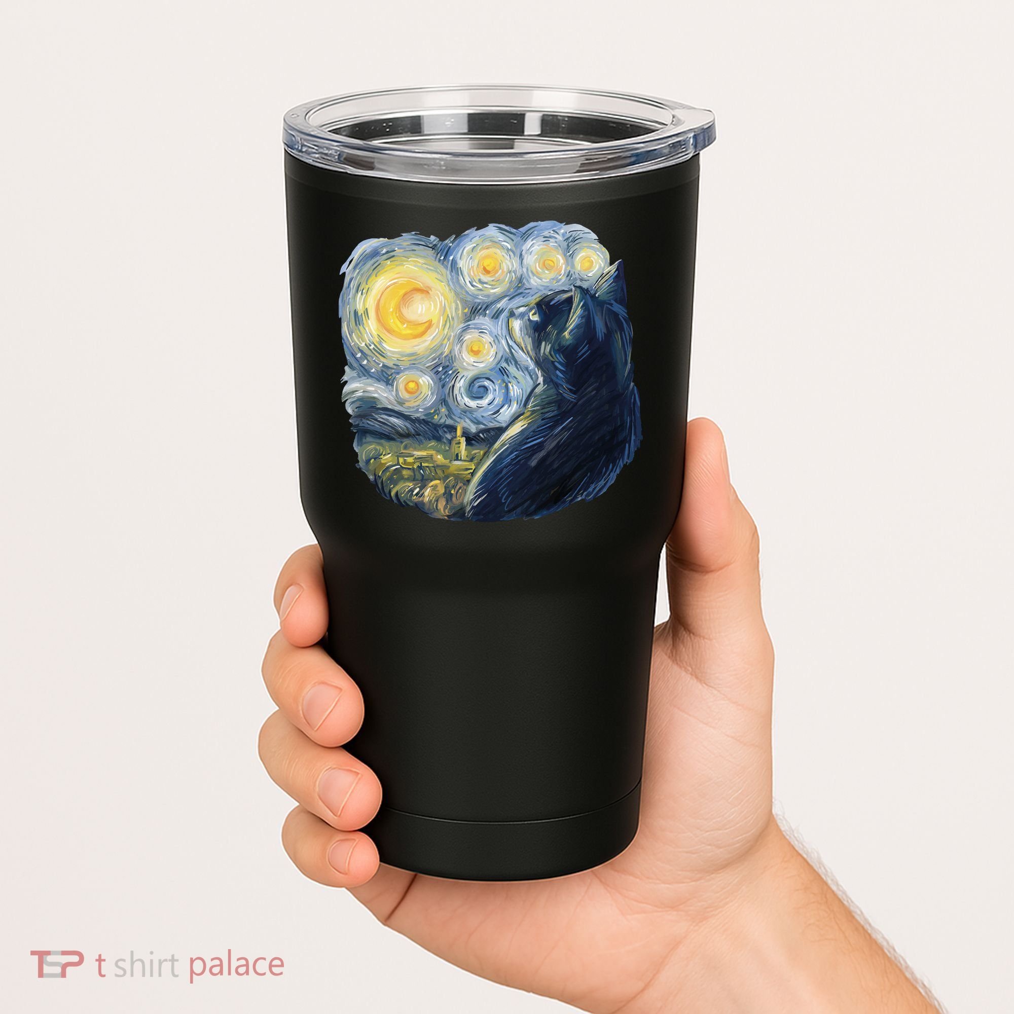 Van Gogh Cat Tumbler