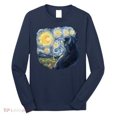 Van Gogh Cat Long Sleeve Shirt