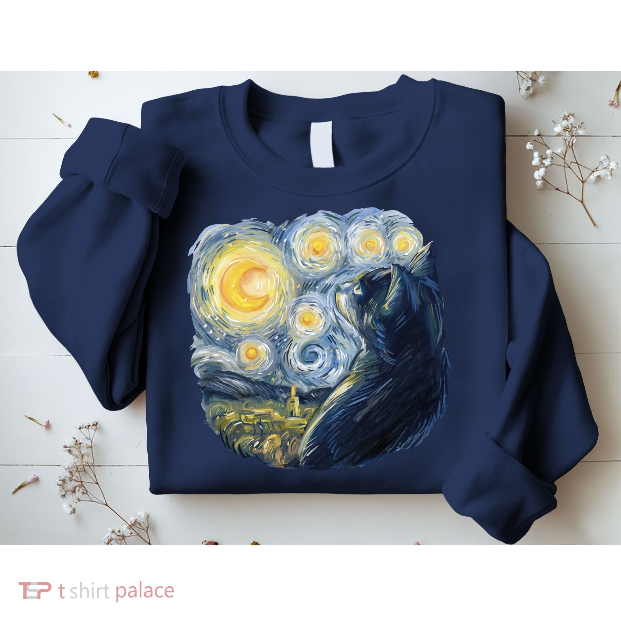 Van Gogh Cat Sweatshirt