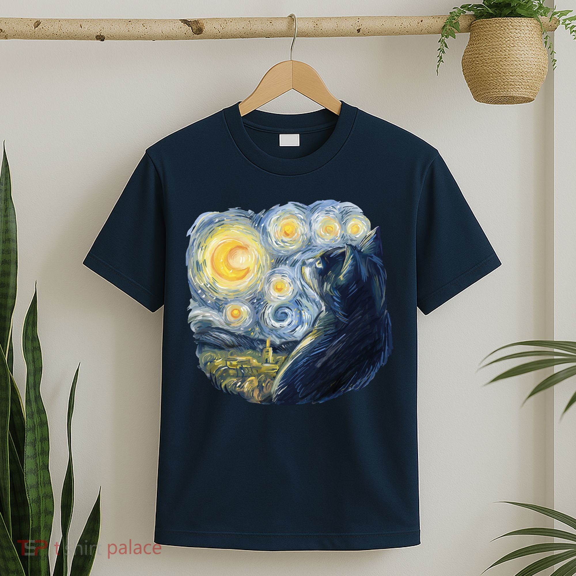 Van Gogh Cat T-Shirt