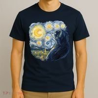 Van Gogh Cat T-Shirt thumb 3