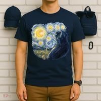 Van Gogh Cat T-Shirt thumb 6