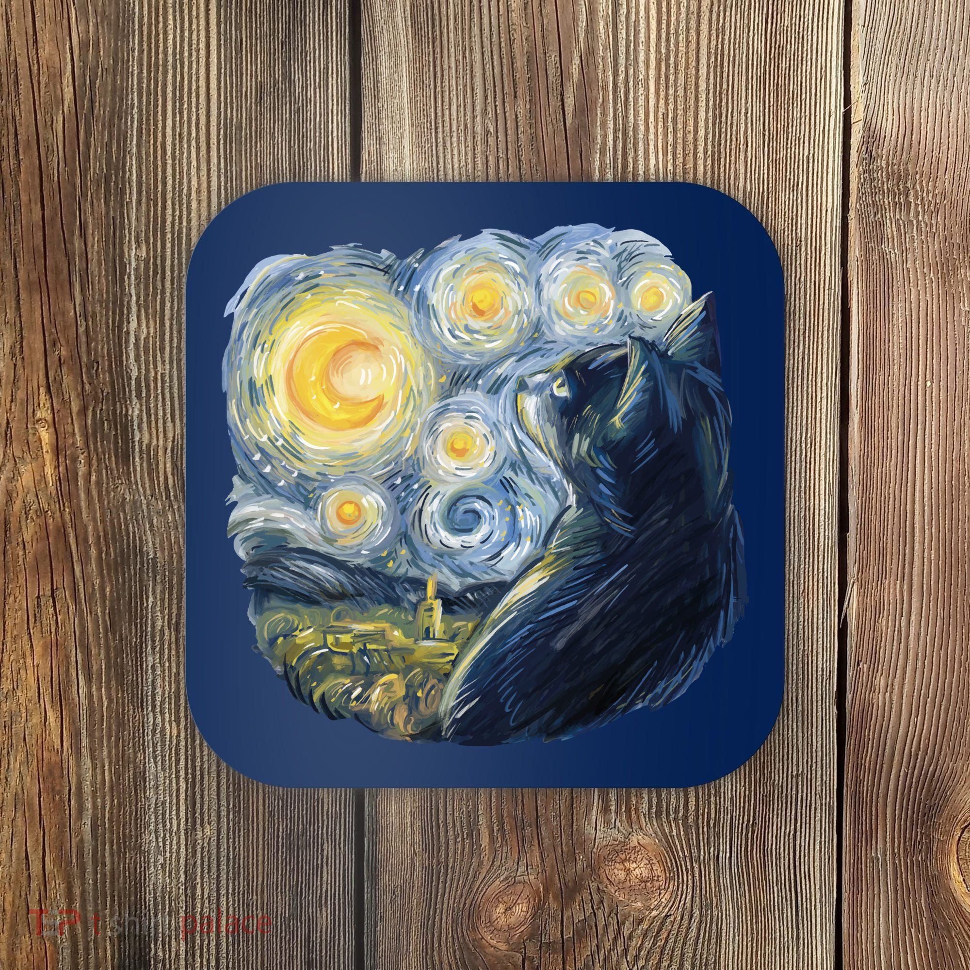 Van Gogh Cat Coaster