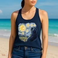 Van Gogh Cat Women's Tank Top thumb 2