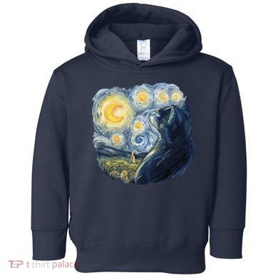 Van Gogh Cat Toddler Hoodie