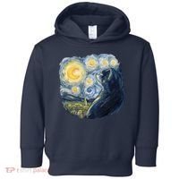 Van Gogh Cat Toddler Hoodie thumb 0