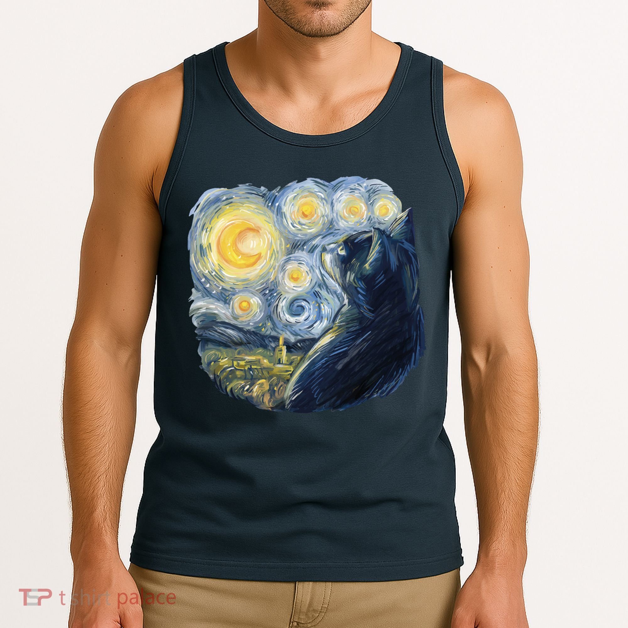 Van Gogh Cat Tank Top