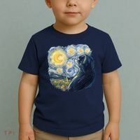 Van Gogh Cat Toddler T-Shirt thumb 2
