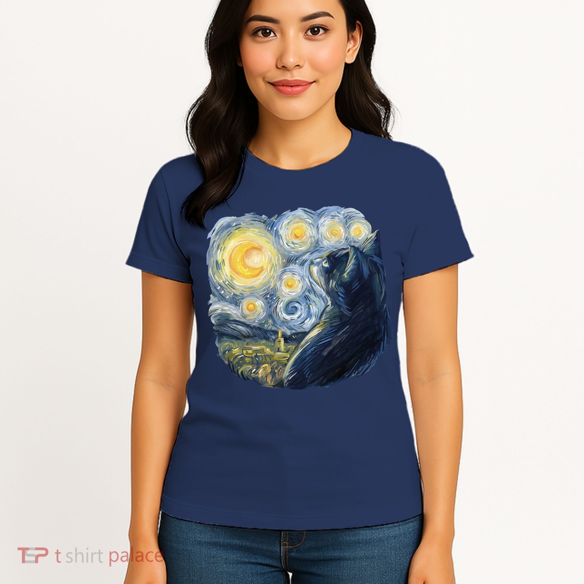 Van Gogh Cat Women's T-Shirt