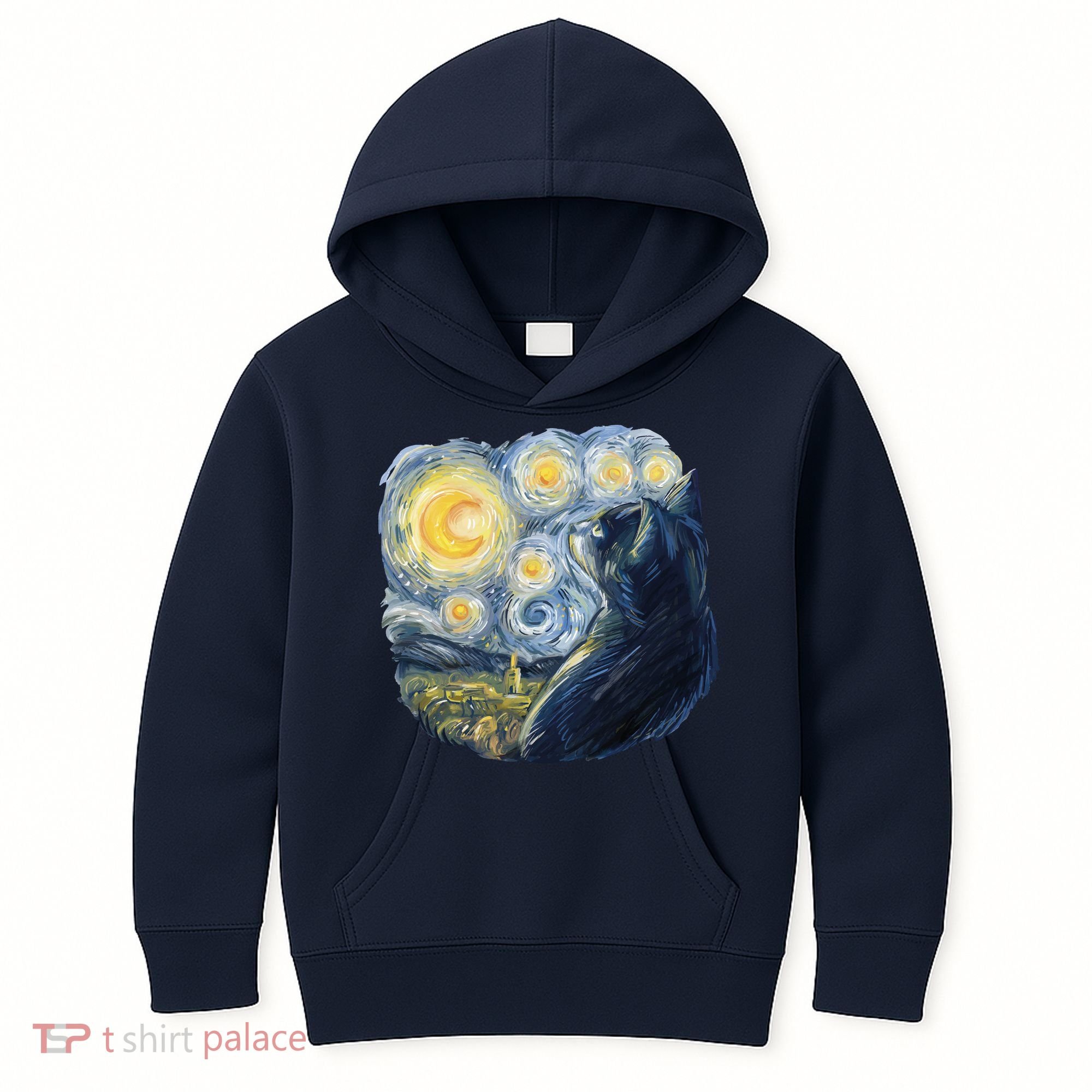 Van Gogh Cat Kids Hoodie
