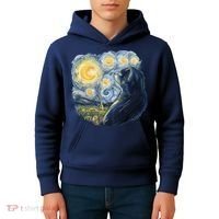 Van Gogh Cat Kids Hoodie thumb 4