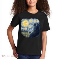 Van Gogh Cat Kids T-Shirt thumb 2