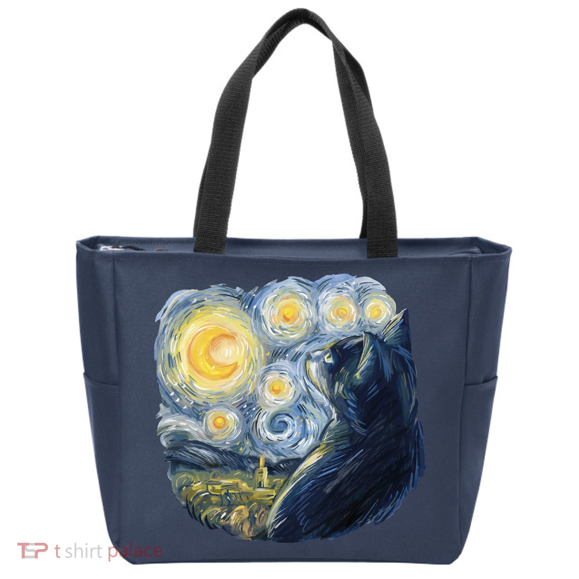 Van Gogh Cat Tote Bag