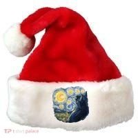 Van Gogh Cat Santa Hat thumb 0