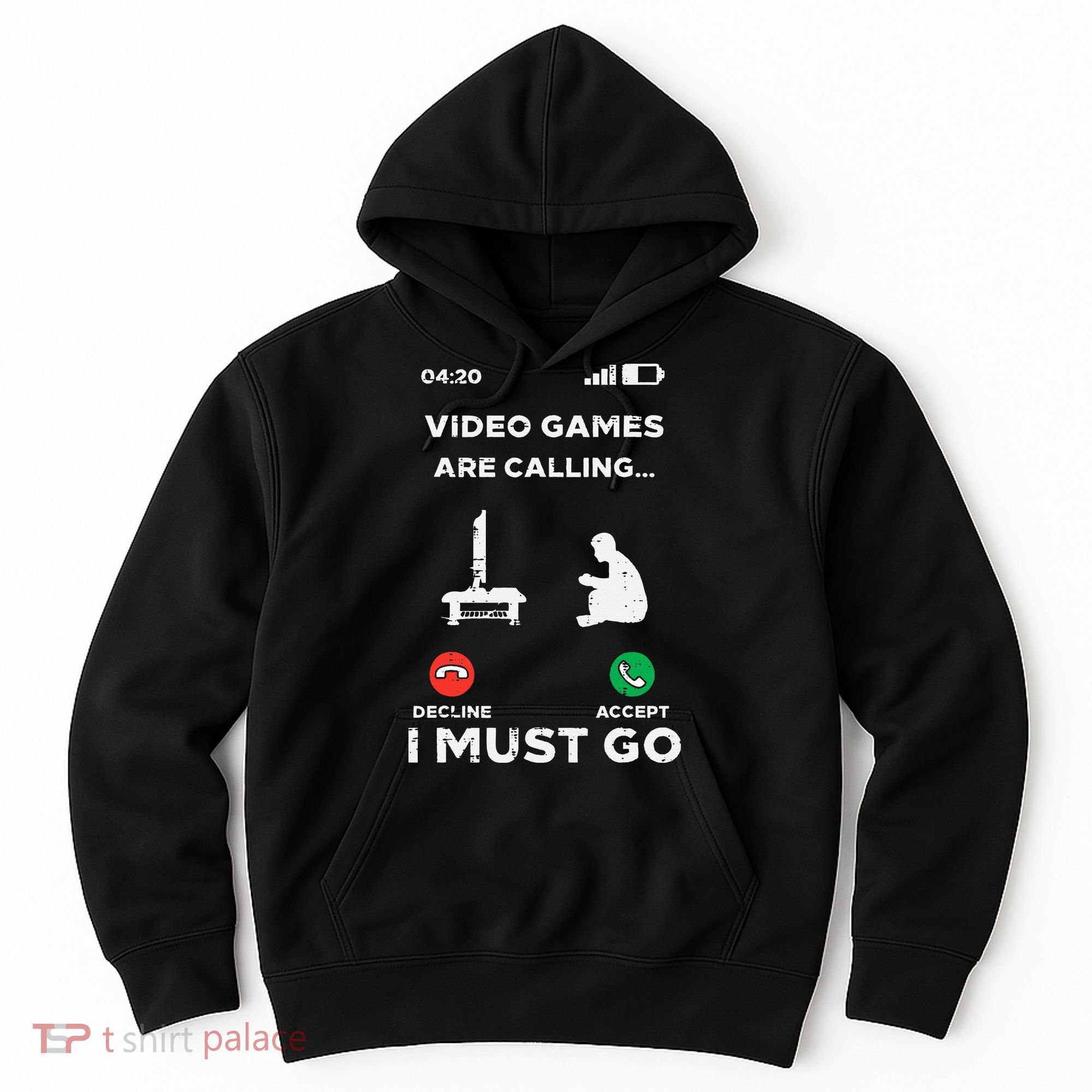 Video Games Calling Must Go Funny Gamer Hoodie