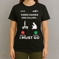 Video Games Calling Must Go Funny Gamer T-Shirt thumb 4