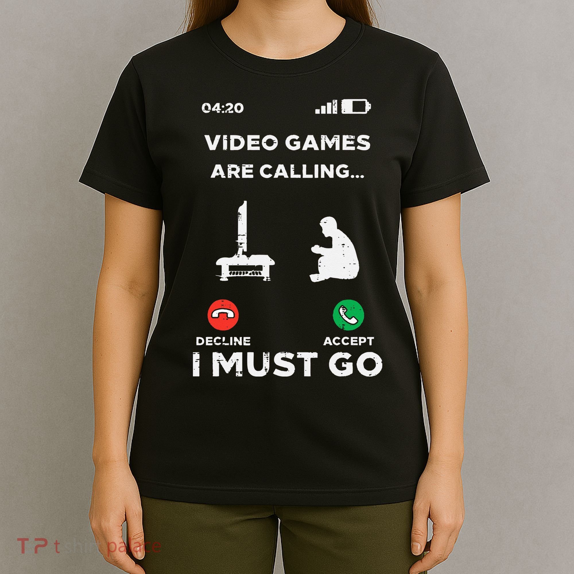 Video Games Calling Must Go Funny Gamer T-Shirt