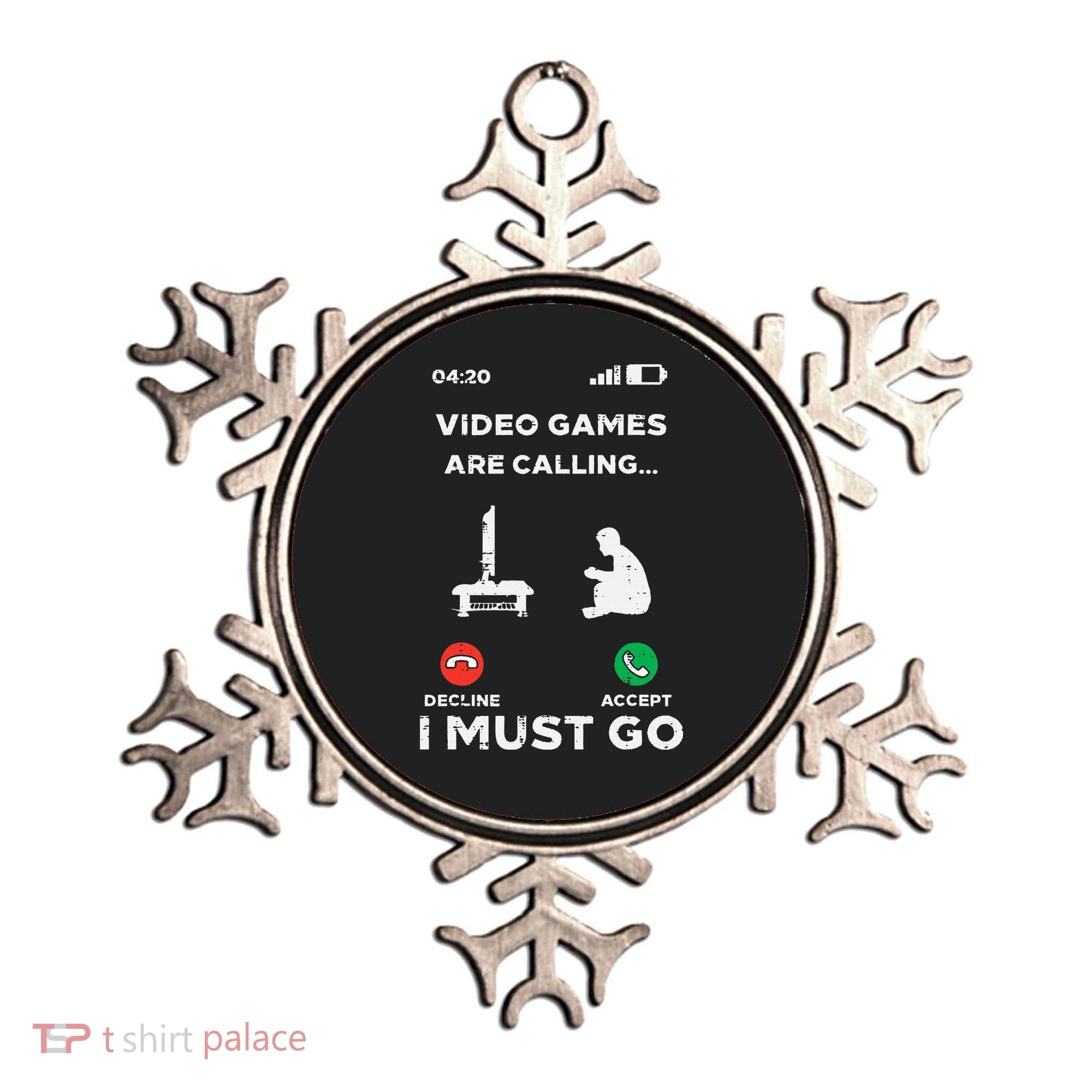 Video Games Calling Must Go Funny Gamer Ornament