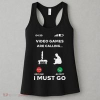 Video Games Calling Must Go Funny Gamer Women's Tank Top thumb 3