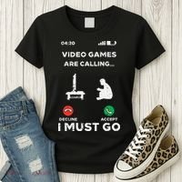 Video Games Calling Must Go Funny Gamer Women's T-Shirt thumb 3