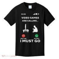 Video Games Calling Must Go Funny Gamer Kids T-Shirt thumb 0