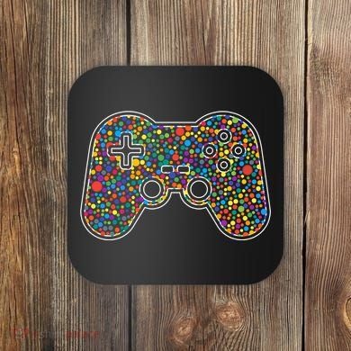 Video Game Controller Make Your Mark International Dot Day Coaster