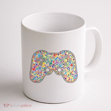 Video Game Controller Make Your Mark International Dot Day Coffee Mug back