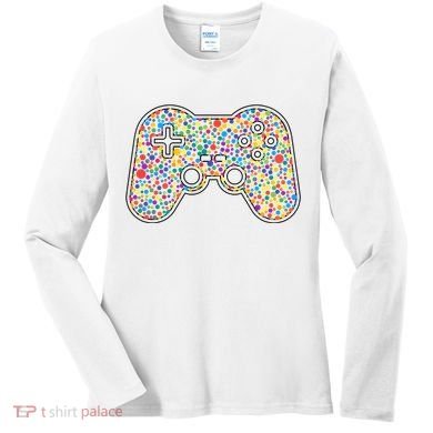 Video Game Controller Make Your Mark International Dot Day Women's Long Sleeve Shirt