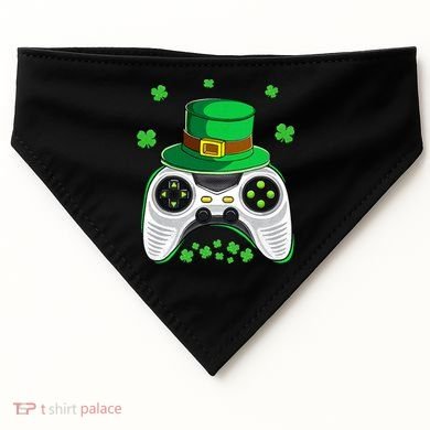 Video Game Controller Irish Gamer St Patricks Day USA-Made Doggie Bandana