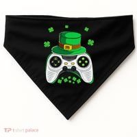 Video Game Controller Irish Gamer St Patricks Day USA-Made Doggie Bandana thumb 0