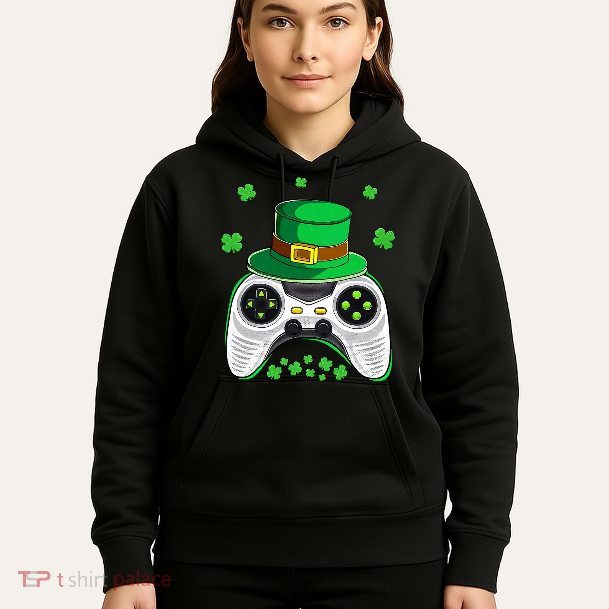 Video Game Controller Irish Gamer St Patricks Day Hoodie