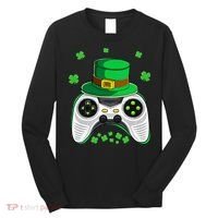 Video Game Controller Irish Gamer St Patricks Day Long Sleeve Shirt thumb 0