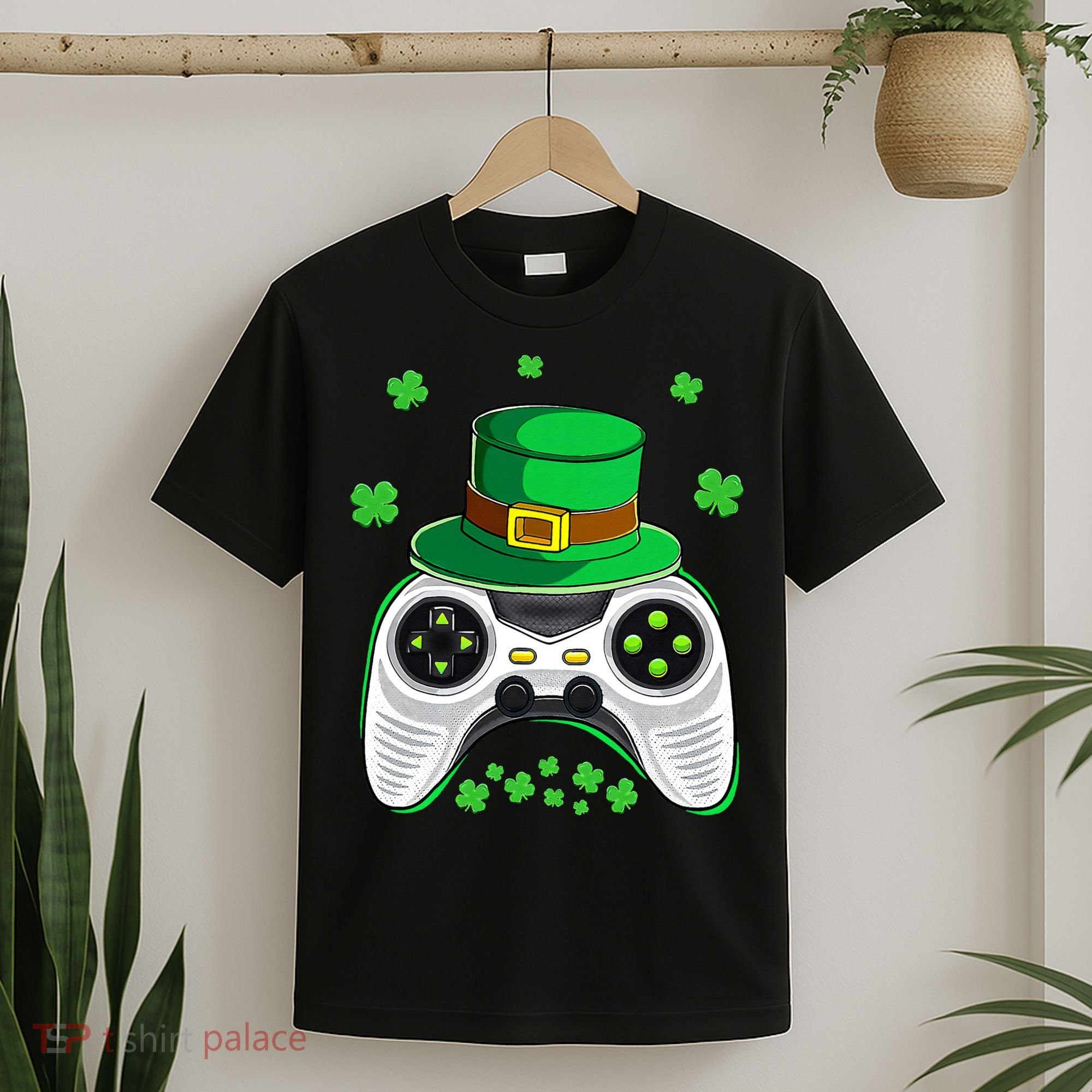 Video Game Controller Irish Gamer St Patricks Day T-Shirt