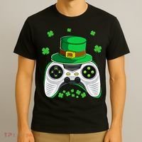 Video Game Controller Irish Gamer St Patricks Day T-Shirt thumb 3