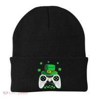 Video Game Controller Irish Gamer St Patricks Day Beanie thumb 0