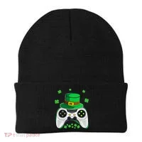 Video Game Controller Irish Gamer St Patricks Day Beanie thumb 0